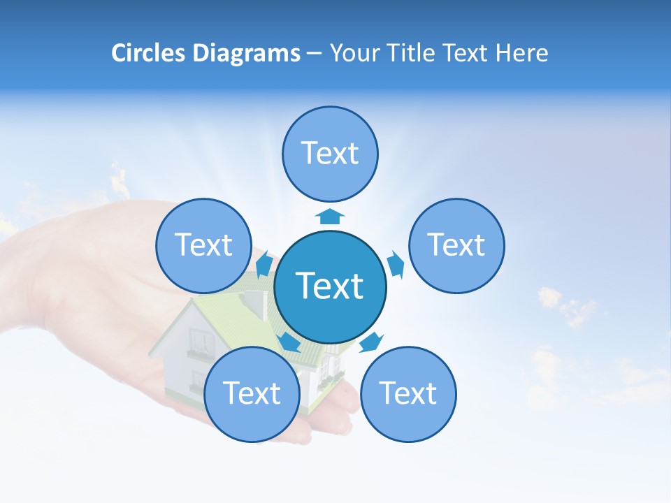 A Person Holding A Small House In Their Hand PowerPoint Template