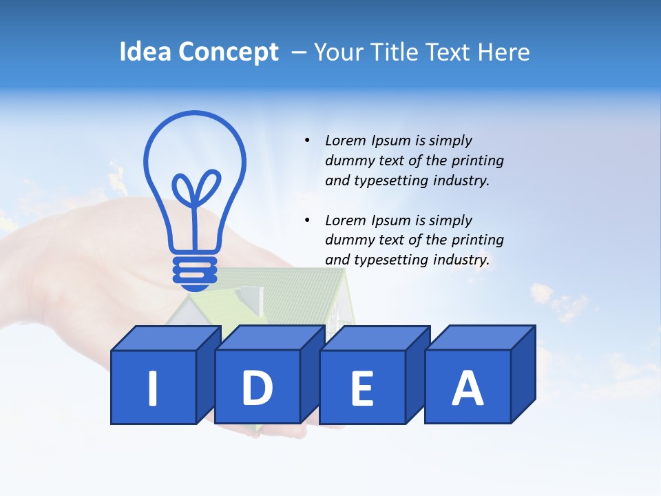 A Person Holding A Small House In Their Hand PowerPoint Template