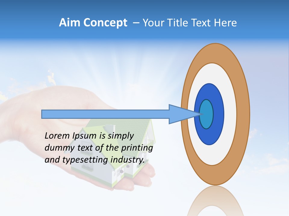 A Person Holding A Small House In Their Hand PowerPoint Template