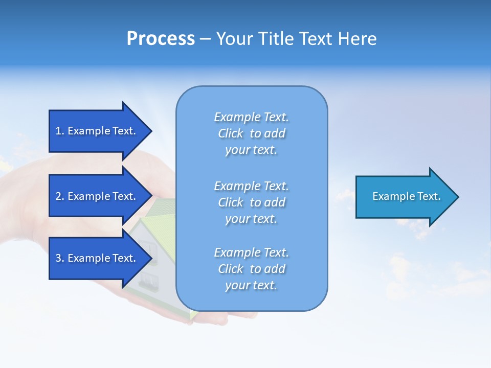 A Person Holding A Small House In Their Hand PowerPoint Template