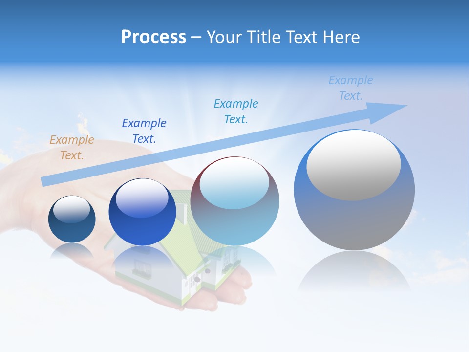 A Person Holding A Small House In Their Hand PowerPoint Template