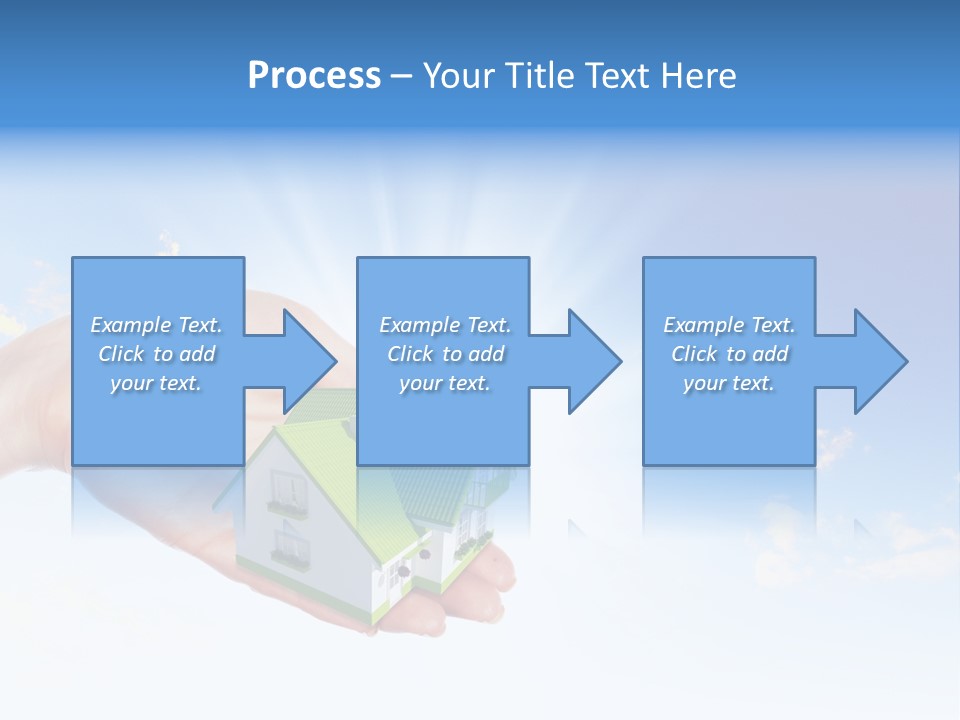 A Person Holding A Small House In Their Hand PowerPoint Template