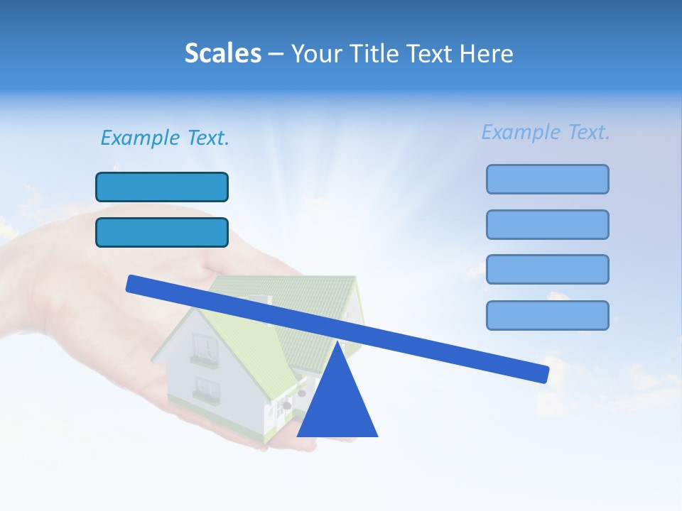 A Person Holding A Small House In Their Hand PowerPoint Template
