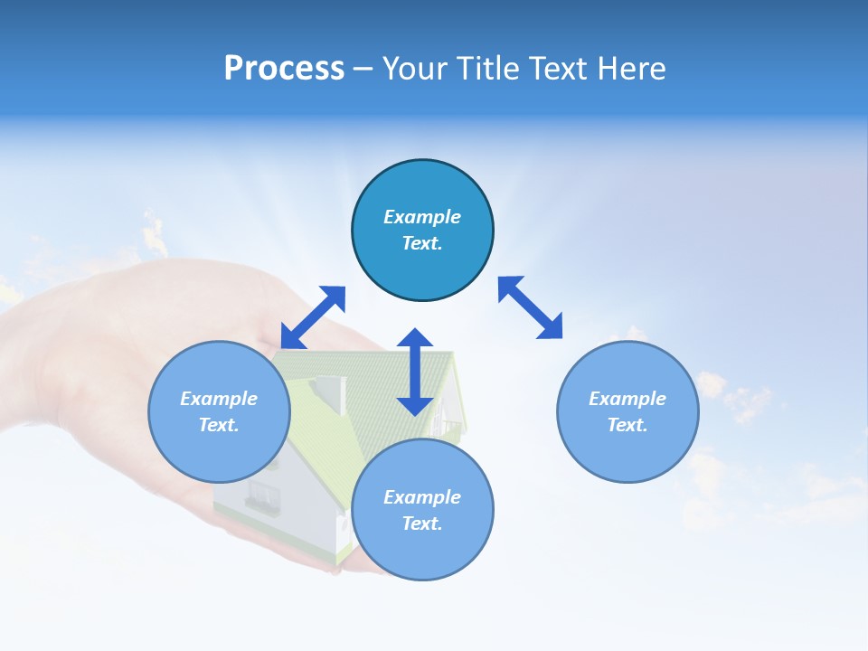 A Person Holding A Small House In Their Hand PowerPoint Template