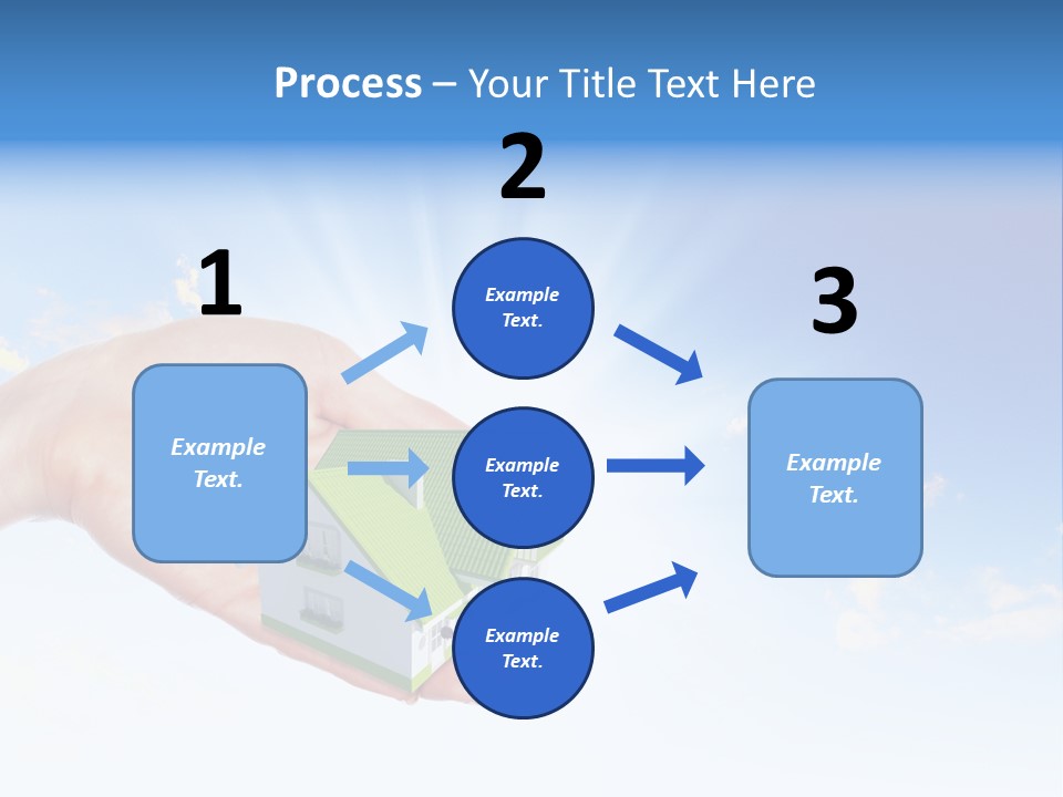 A Person Holding A Small House In Their Hand PowerPoint Template