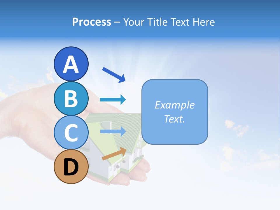 A Person Holding A Small House In Their Hand PowerPoint Template
