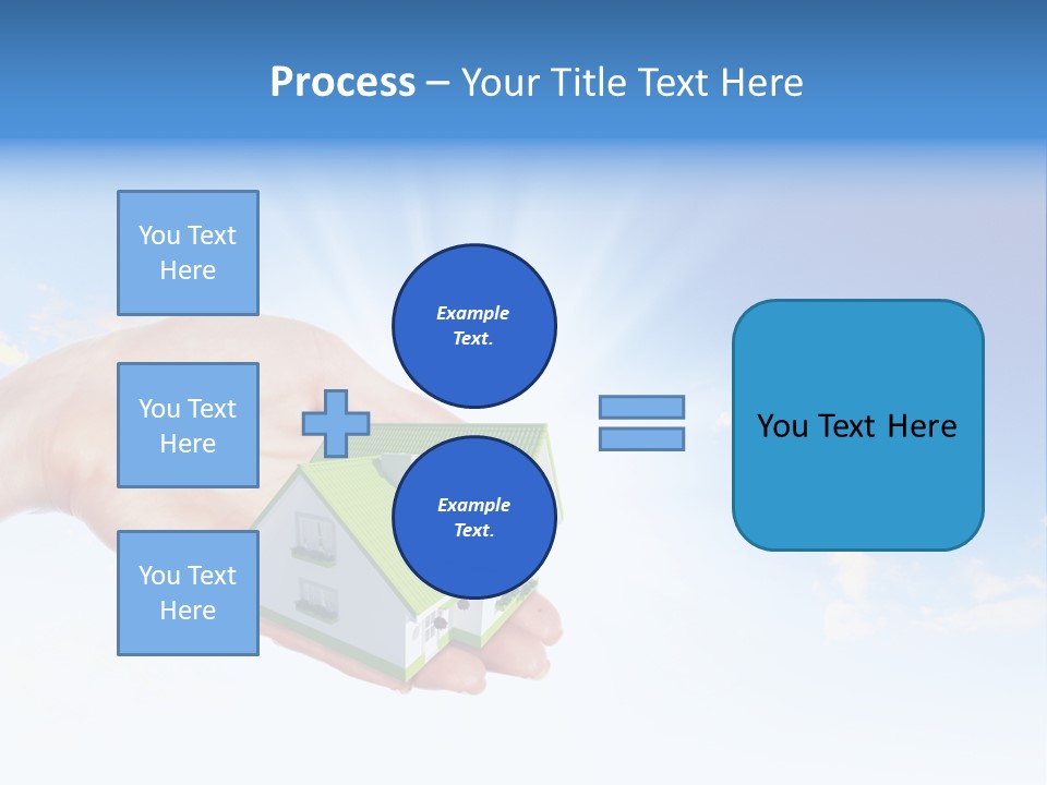 A Person Holding A Small House In Their Hand PowerPoint Template