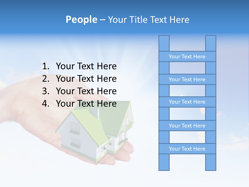 A Person Holding A Small House In Their Hand PowerPoint Template