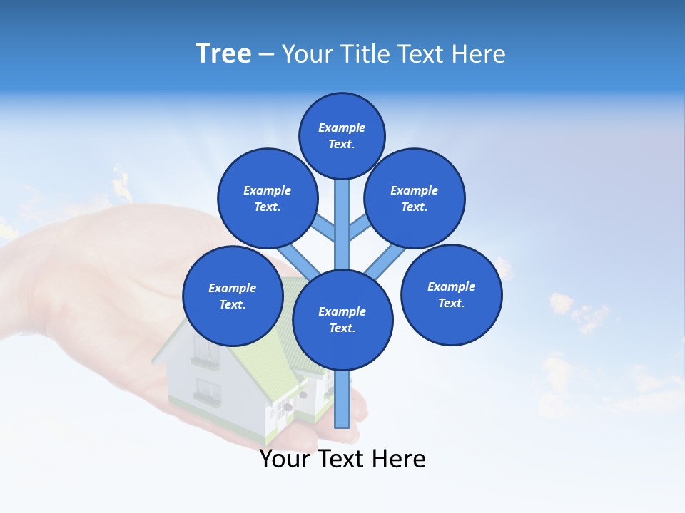A Person Holding A Small House In Their Hand PowerPoint Template
