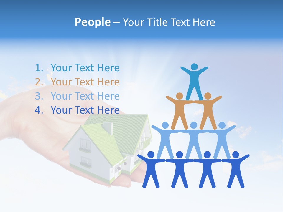 A Person Holding A Small House In Their Hand PowerPoint Template