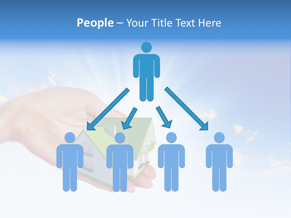 A Person Holding A Small House In Their Hand PowerPoint Template