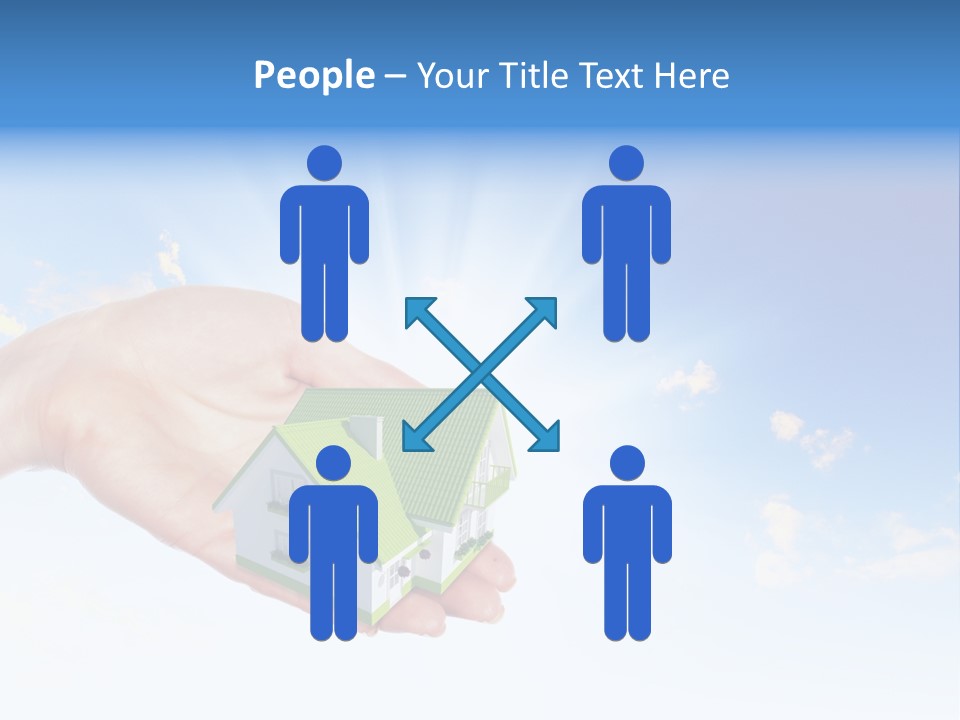 A Person Holding A Small House In Their Hand PowerPoint Template