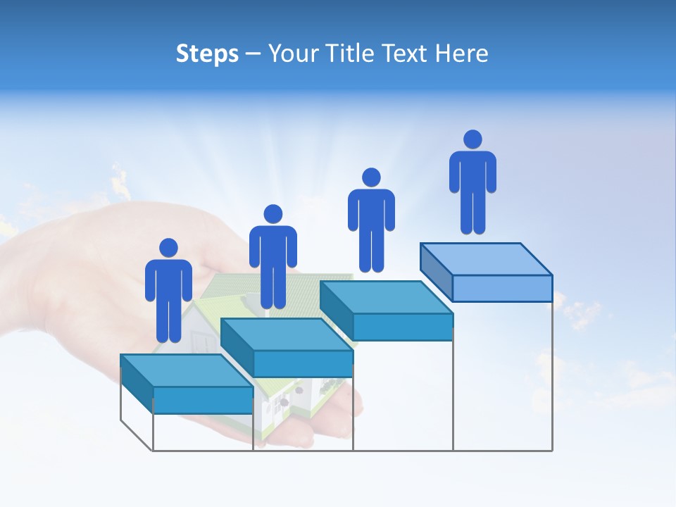 A Person Holding A Small House In Their Hand PowerPoint Template