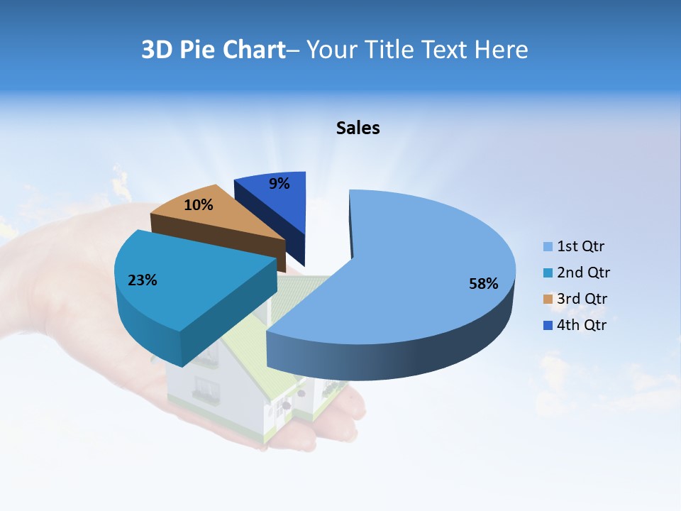 A Person Holding A Small House In Their Hand PowerPoint Template