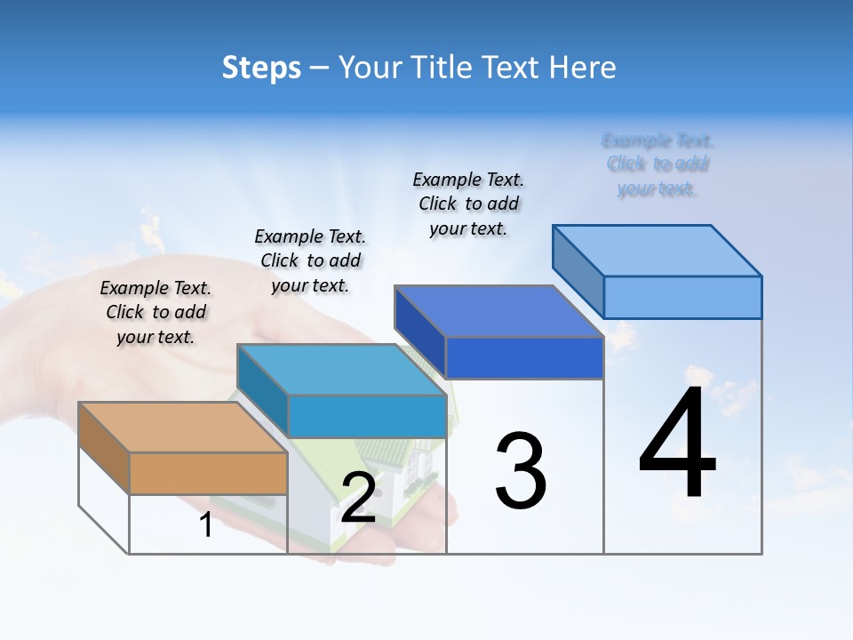 A Person Holding A Small House In Their Hand PowerPoint Template