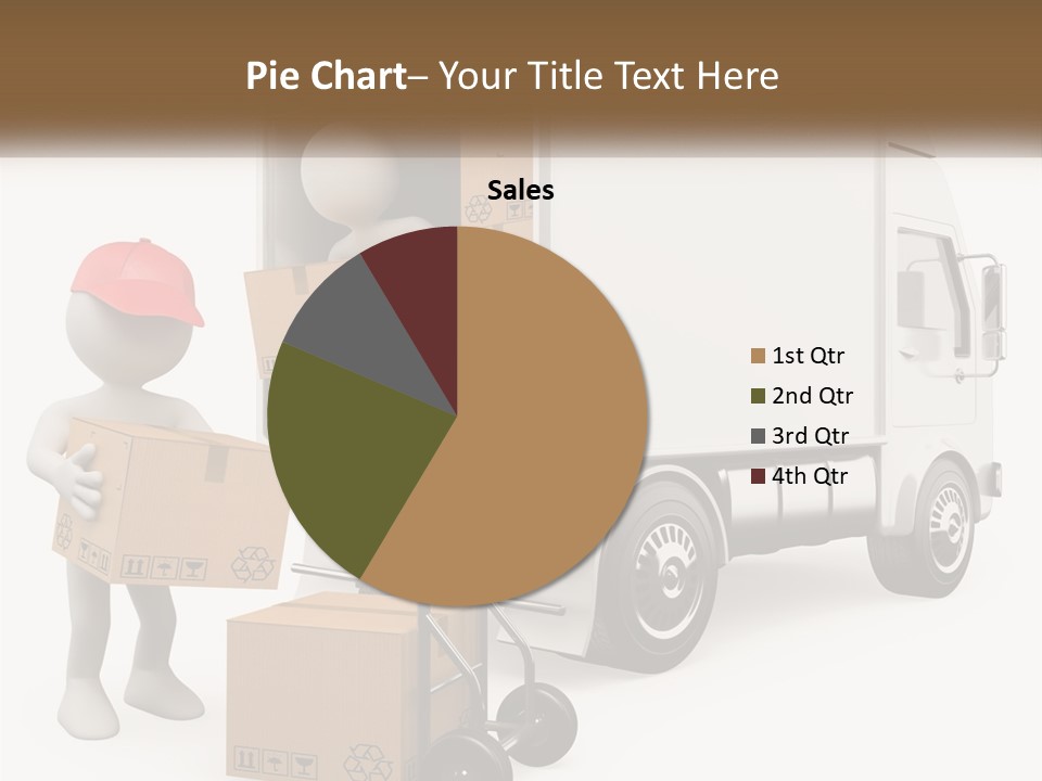 A Person With A Box In His Hand And A Truck With Boxes On The Back PowerPoint Template