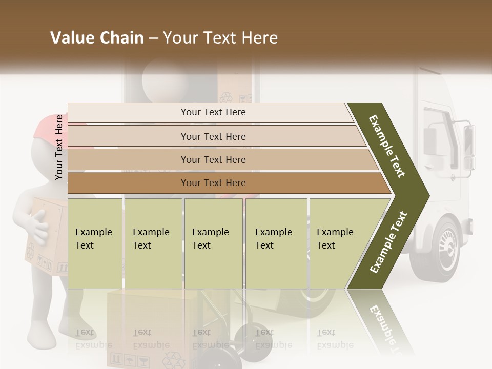 A Person With A Box In His Hand And A Truck With Boxes On The Back PowerPoint Template