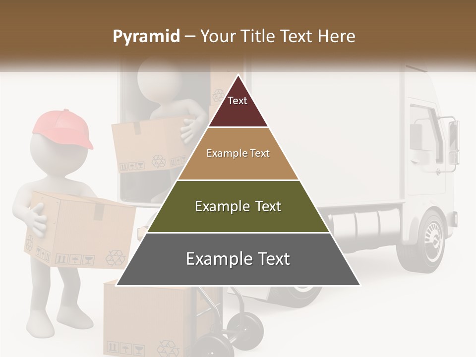 A Person With A Box In His Hand And A Truck With Boxes On The Back PowerPoint Template