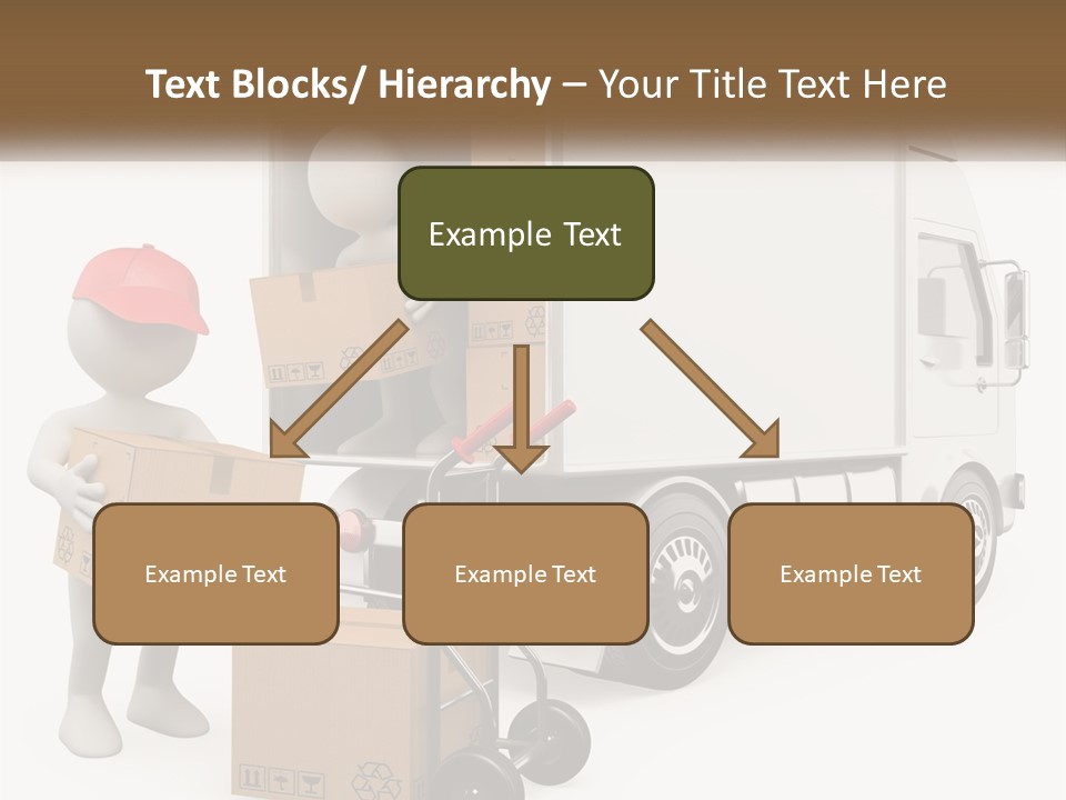 A Person With A Box In His Hand And A Truck With Boxes On The Back PowerPoint Template