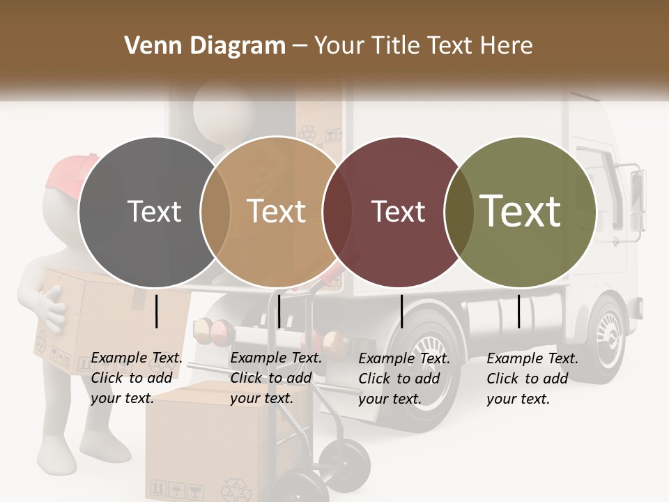 A Person With A Box In His Hand And A Truck With Boxes On The Back PowerPoint Template