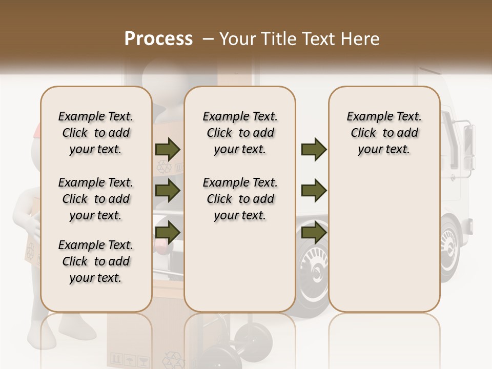 A Person With A Box In His Hand And A Truck With Boxes On The Back PowerPoint Template