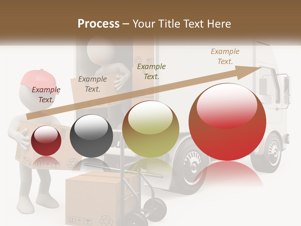 A Person With A Box In His Hand And A Truck With Boxes On The Back PowerPoint Template
