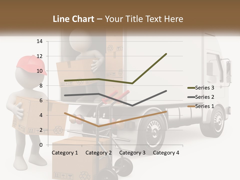 A Person With A Box In His Hand And A Truck With Boxes On The Back PowerPoint Template