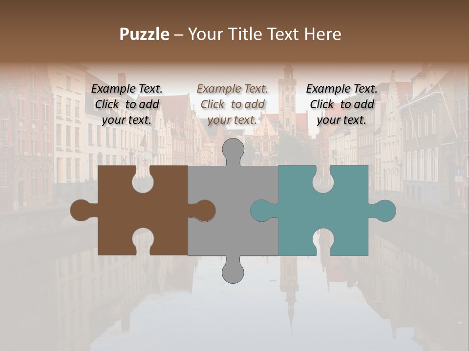 A River Running Through A City Next To Tall Buildings PowerPoint Template