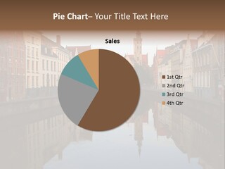 A River Running Through A City Next To Tall Buildings PowerPoint Template