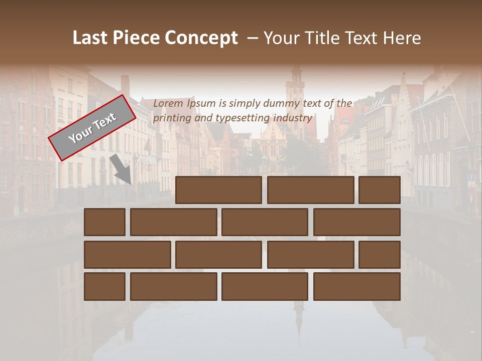 A River Running Through A City Next To Tall Buildings PowerPoint Template