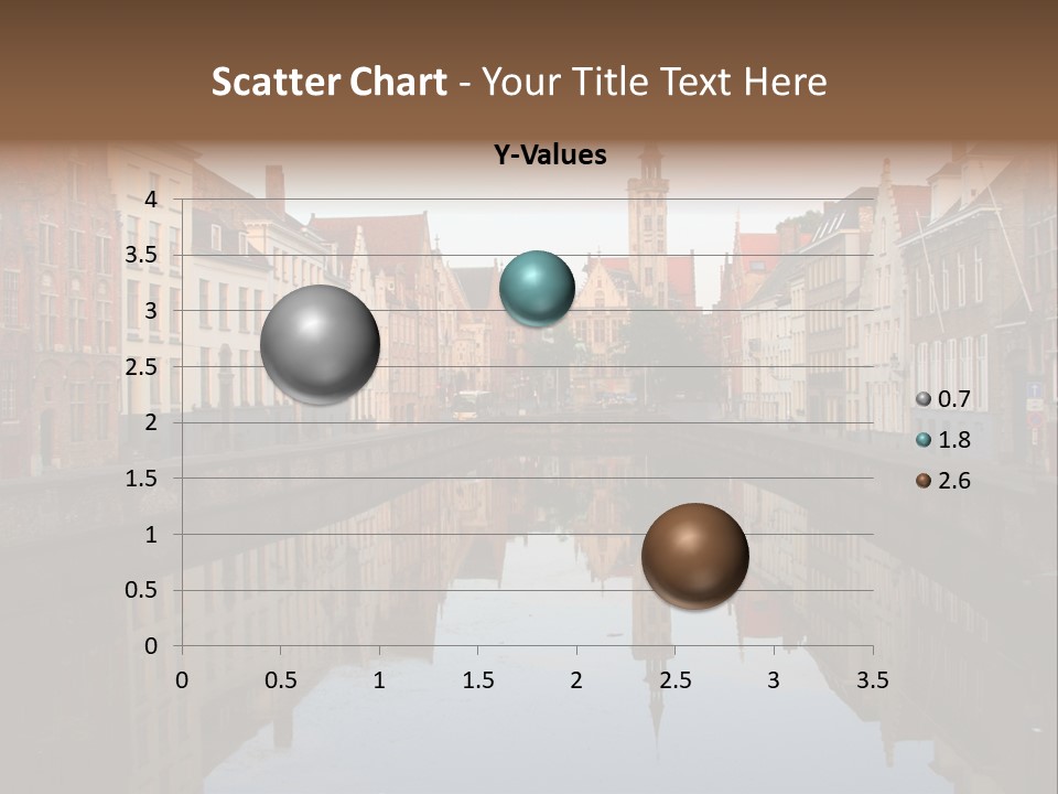 A River Running Through A City Next To Tall Buildings PowerPoint Template