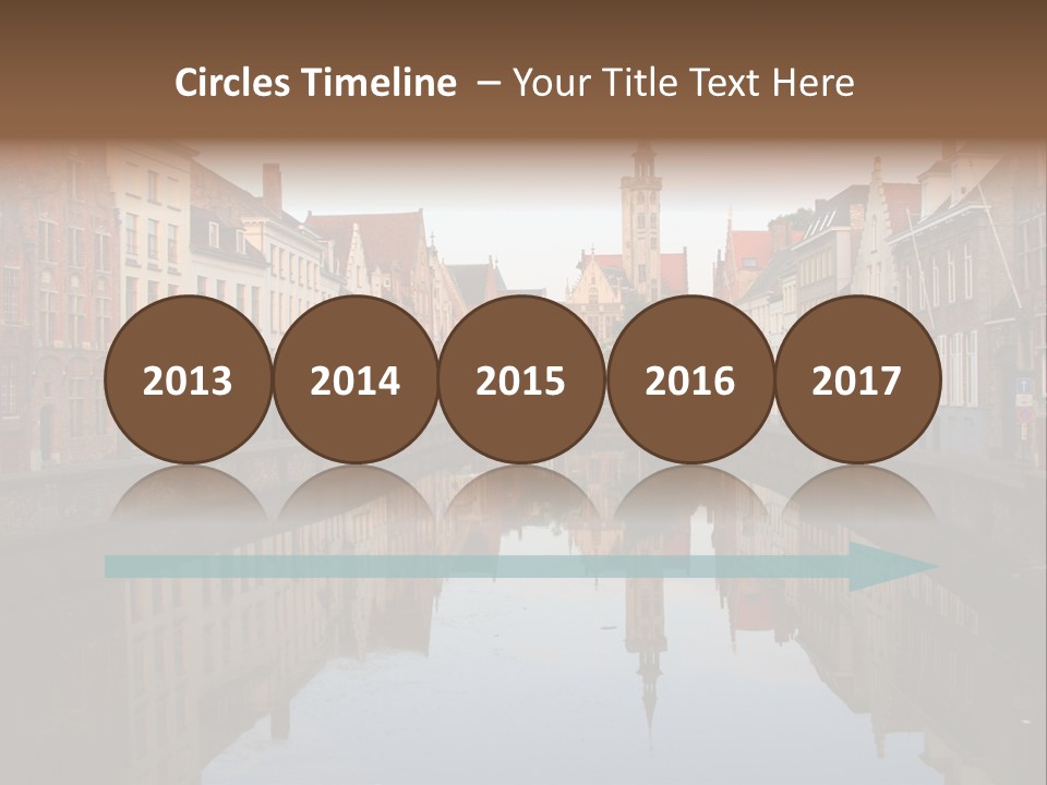 A River Running Through A City Next To Tall Buildings PowerPoint Template