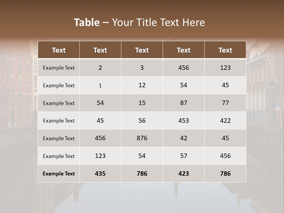 A River Running Through A City Next To Tall Buildings PowerPoint Template