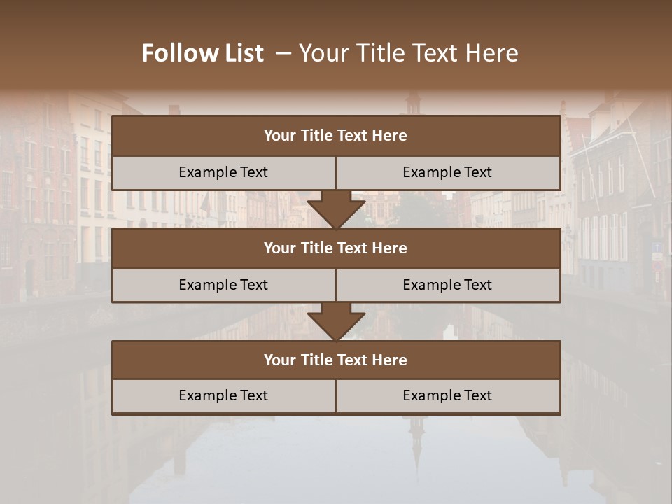 A River Running Through A City Next To Tall Buildings PowerPoint Template