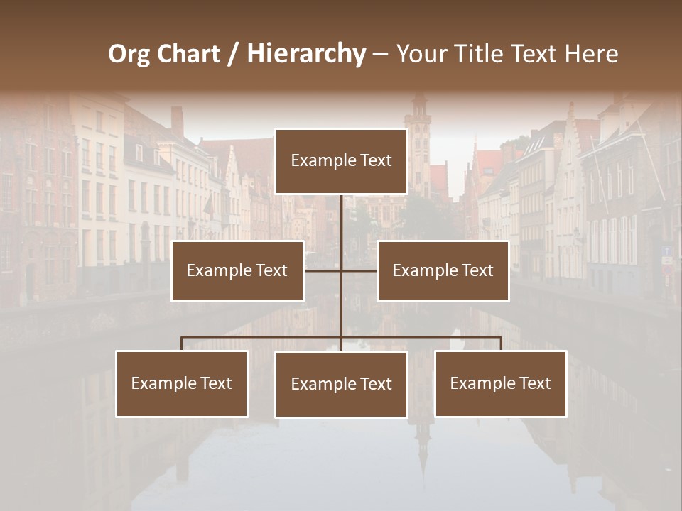 A River Running Through A City Next To Tall Buildings PowerPoint Template