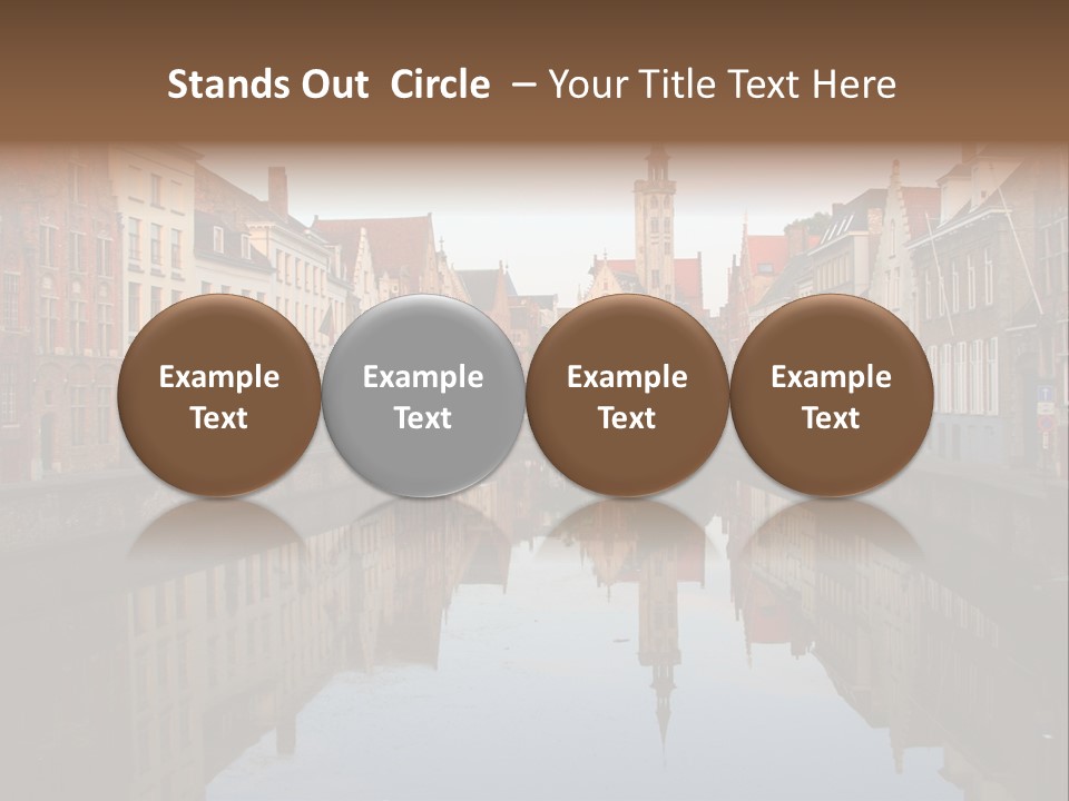 A River Running Through A City Next To Tall Buildings PowerPoint Template