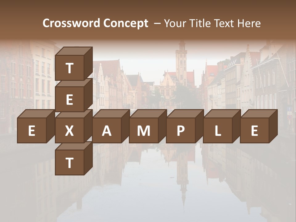 A River Running Through A City Next To Tall Buildings PowerPoint Template