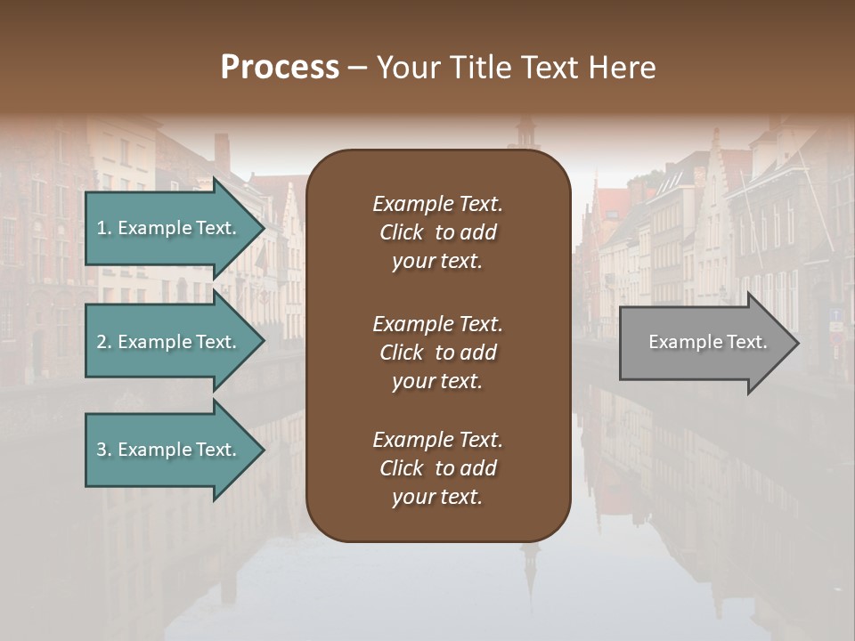 A River Running Through A City Next To Tall Buildings PowerPoint Template