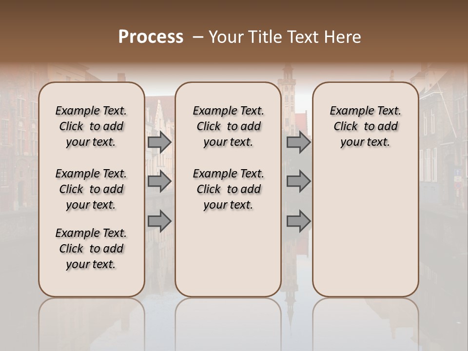 A River Running Through A City Next To Tall Buildings PowerPoint Template
