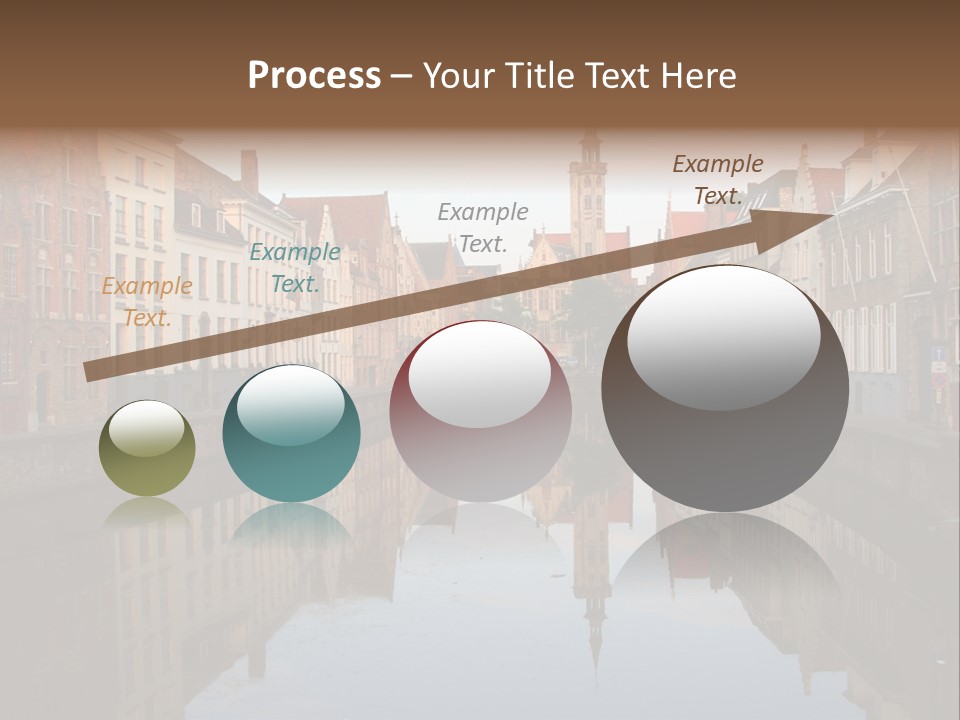 A River Running Through A City Next To Tall Buildings PowerPoint Template