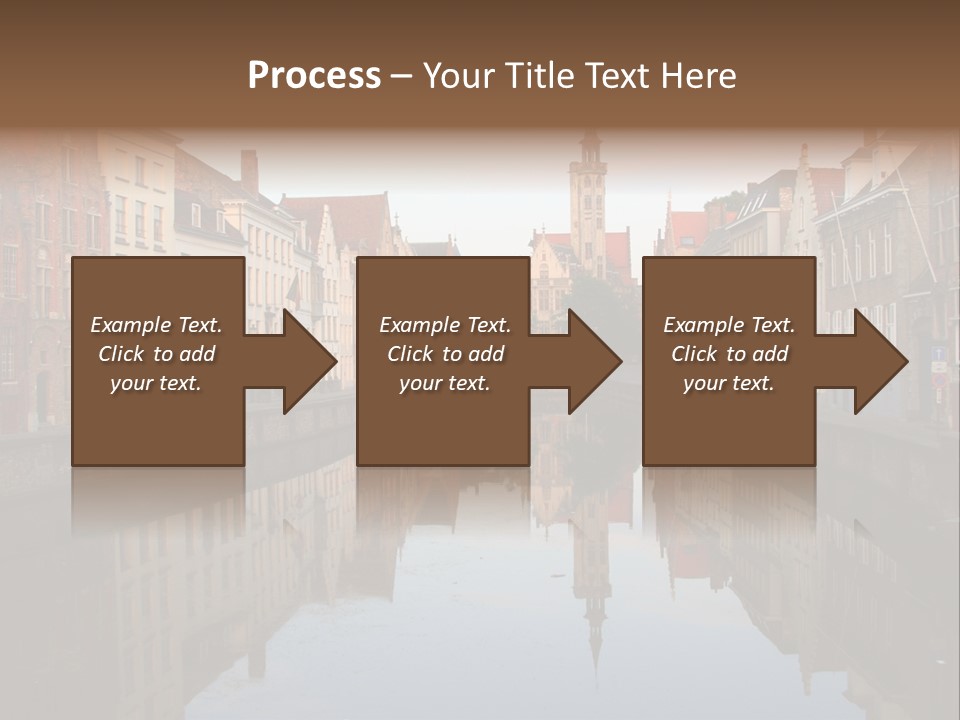 A River Running Through A City Next To Tall Buildings PowerPoint Template