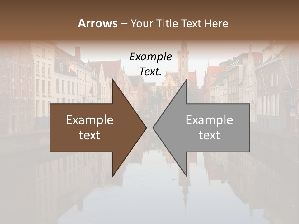 A River Running Through A City Next To Tall Buildings PowerPoint Template