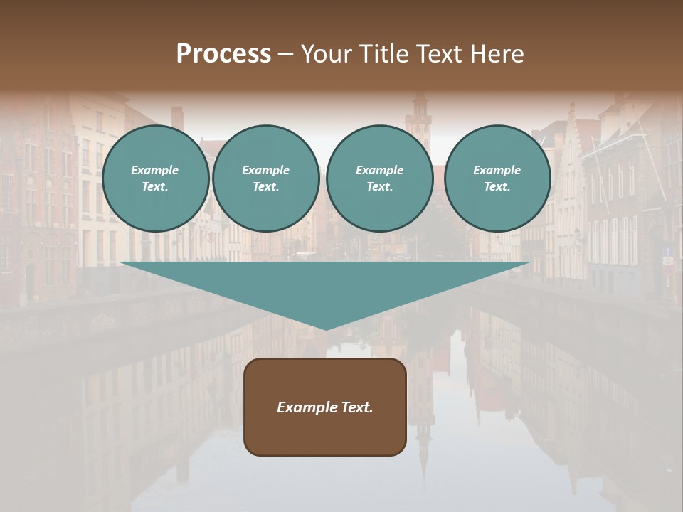 A River Running Through A City Next To Tall Buildings PowerPoint Template