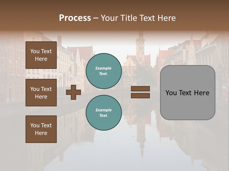 A River Running Through A City Next To Tall Buildings PowerPoint Template
