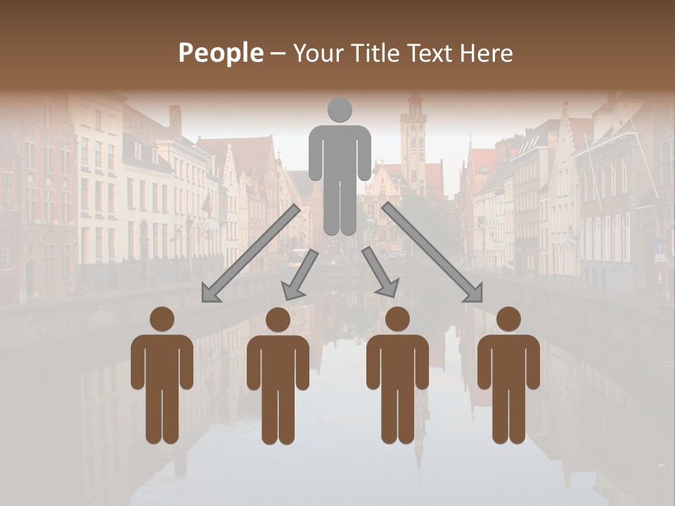 A River Running Through A City Next To Tall Buildings PowerPoint Template