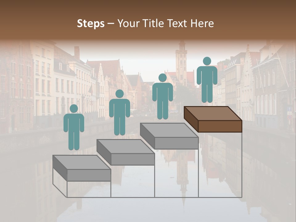 A River Running Through A City Next To Tall Buildings PowerPoint Template