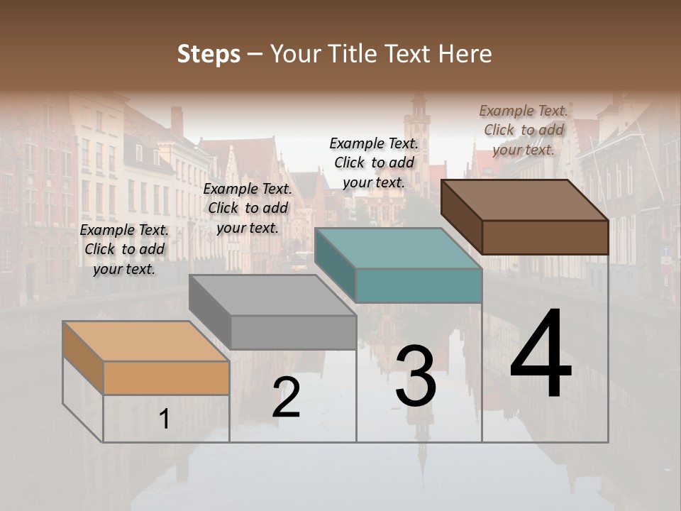 A River Running Through A City Next To Tall Buildings PowerPoint Template