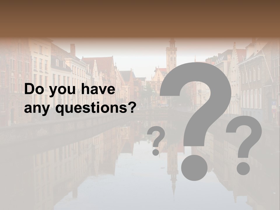 A River Running Through A City Next To Tall Buildings PowerPoint Template