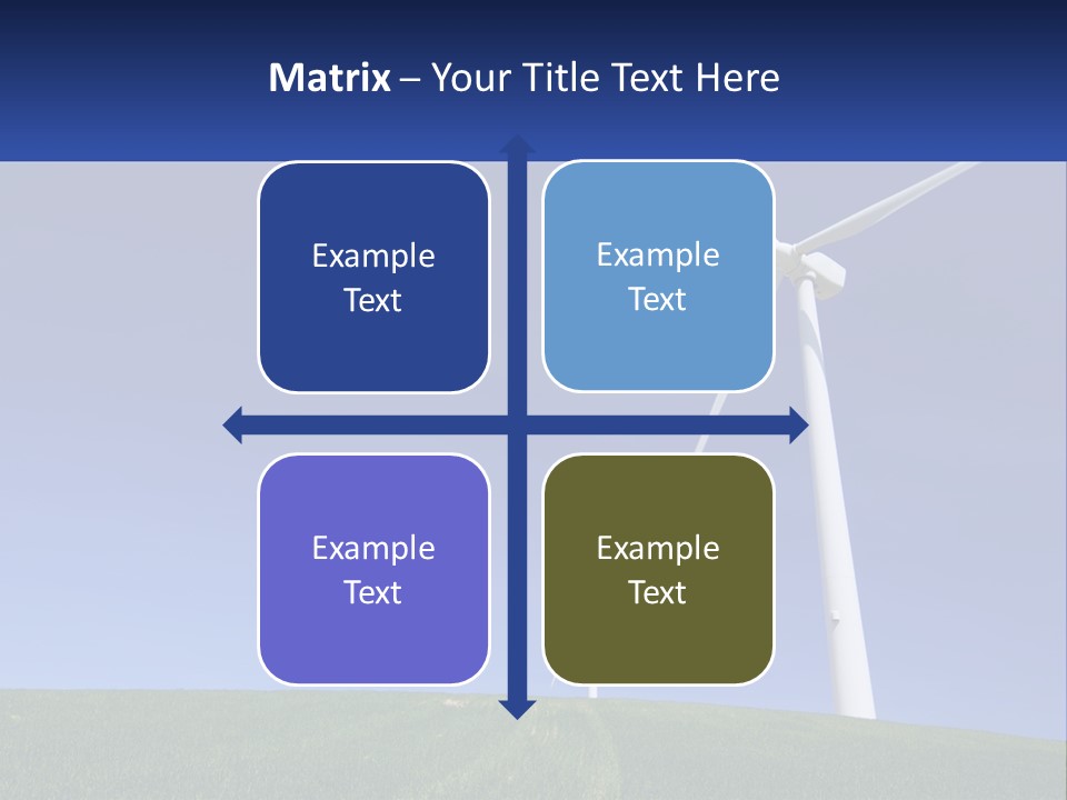 A Group Of Windmills In A Green Field PowerPoint Template