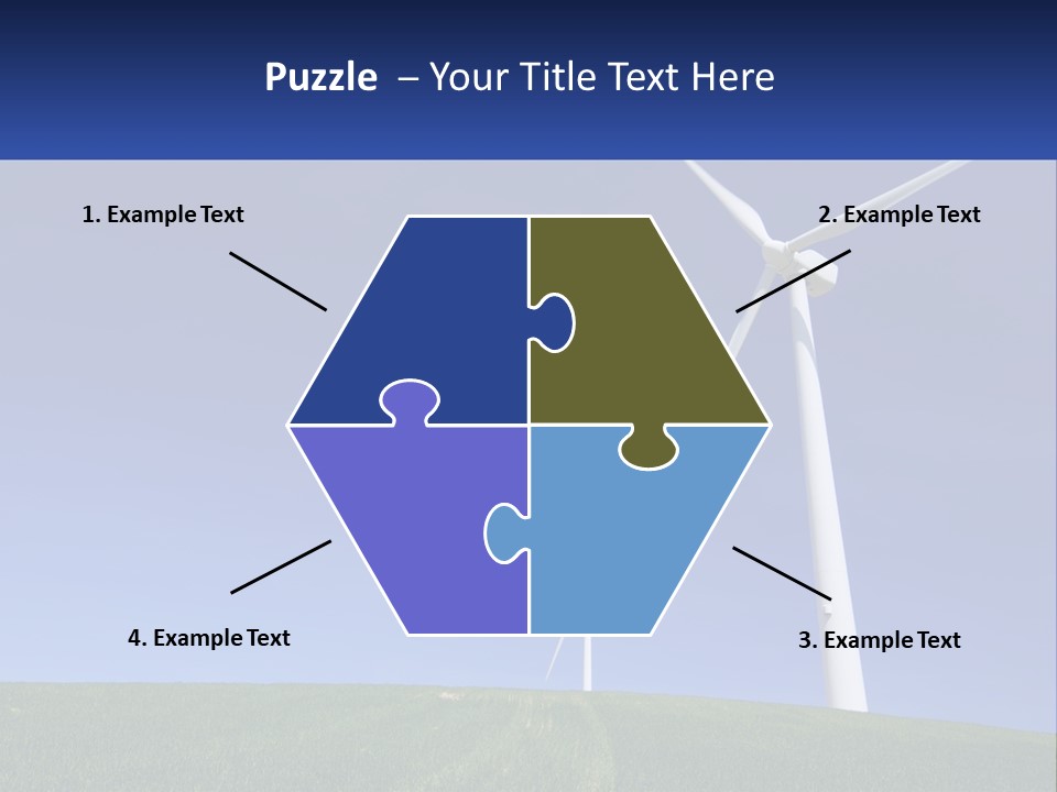 A Group Of Windmills In A Green Field PowerPoint Template